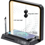 Allure Magnetic Lamp – LED Light with Wireless Charger, Clock & Stand