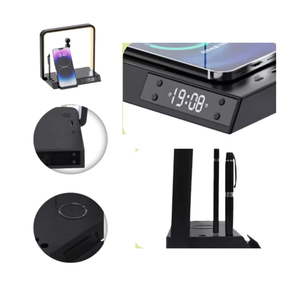 Allure Magnetic Lamp – LED Light with Wireless Charger, Clock & Stand - Image 3