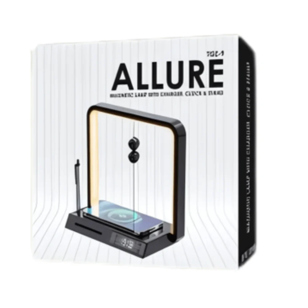 Allure Magnetic Lamp – LED Light with Wireless Charger, Clock & Stand - Image 2