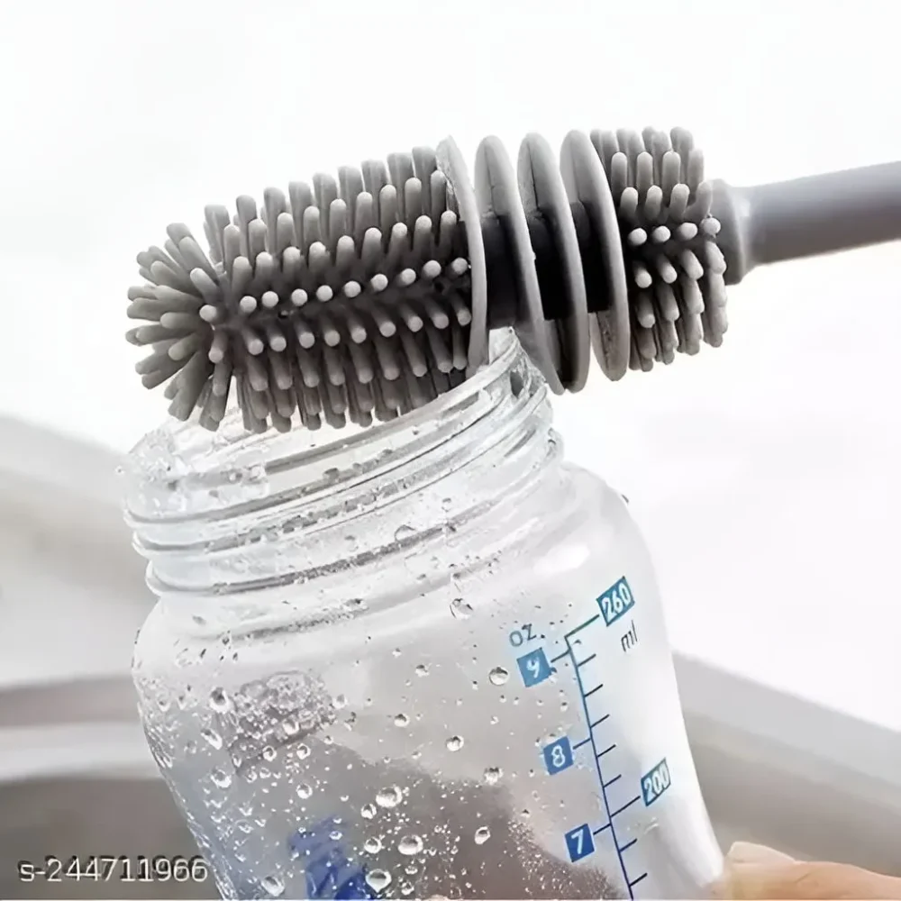 Silicone Bottle Cleaning Brush – Flexible, Durable & Hygienic | Veeemart