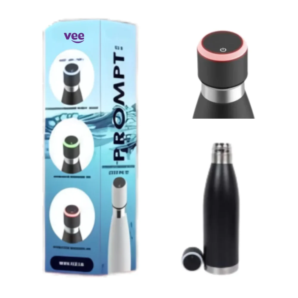 Prompt Hydration Reminder Bottle – Double Wall Stainless Steel - Image 2