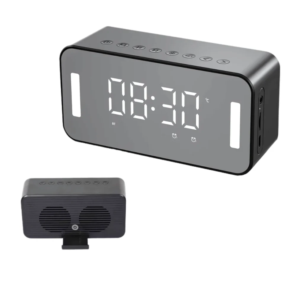 Abode Multi-Functional Speaker with Clock – Stylish and Versatile Desk Companion