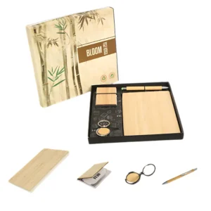 Bloom 4 in 1 Eco-Friendly Bamboo Gift Set – Sustainable and Stylish