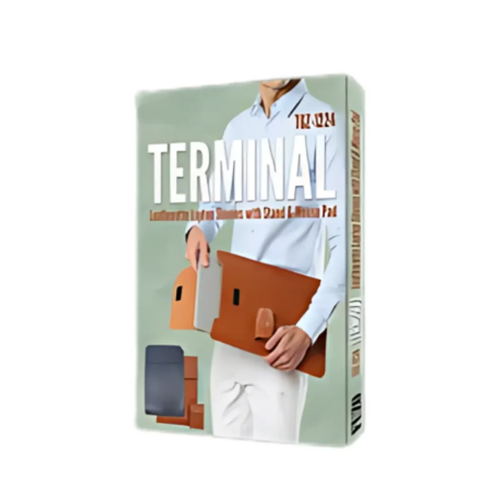 Terminal Leatherette Laptop Sleeve with Stand & Mouse Pad – Stylish and Functional - Image 3