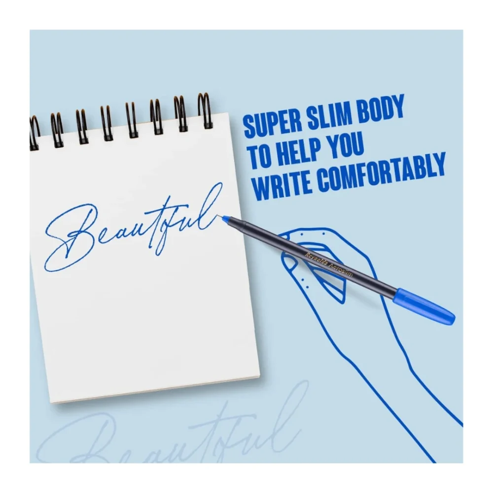 Reynolds Aeroslim Pens – 25-Count Jar | Smooth Writing & Lightweight Design - Image 6
