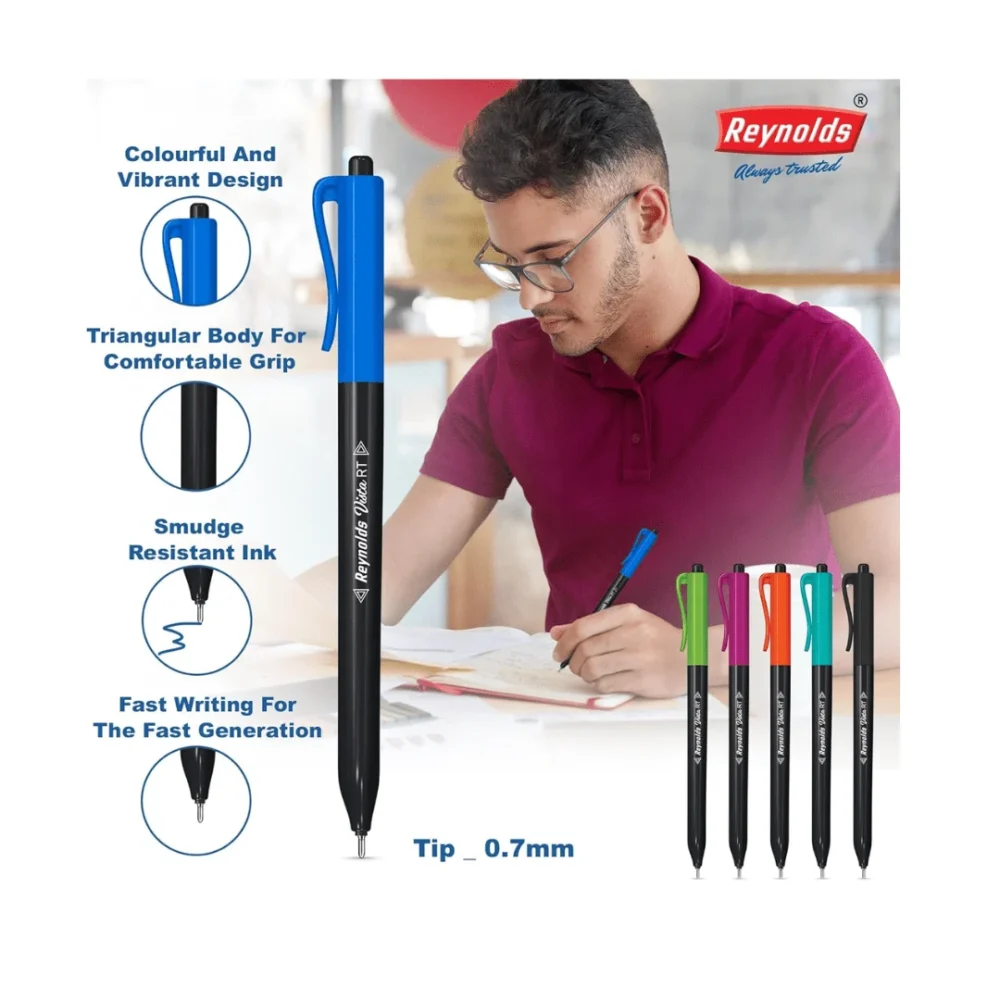 Reynolds Vista RT 25 CT Jar – Smooth Writing Ball Pens | Bulk Pack - Image 5