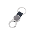 Customized Metal Key Chain – Sleek Corporate Gift in Black & Pale Grey