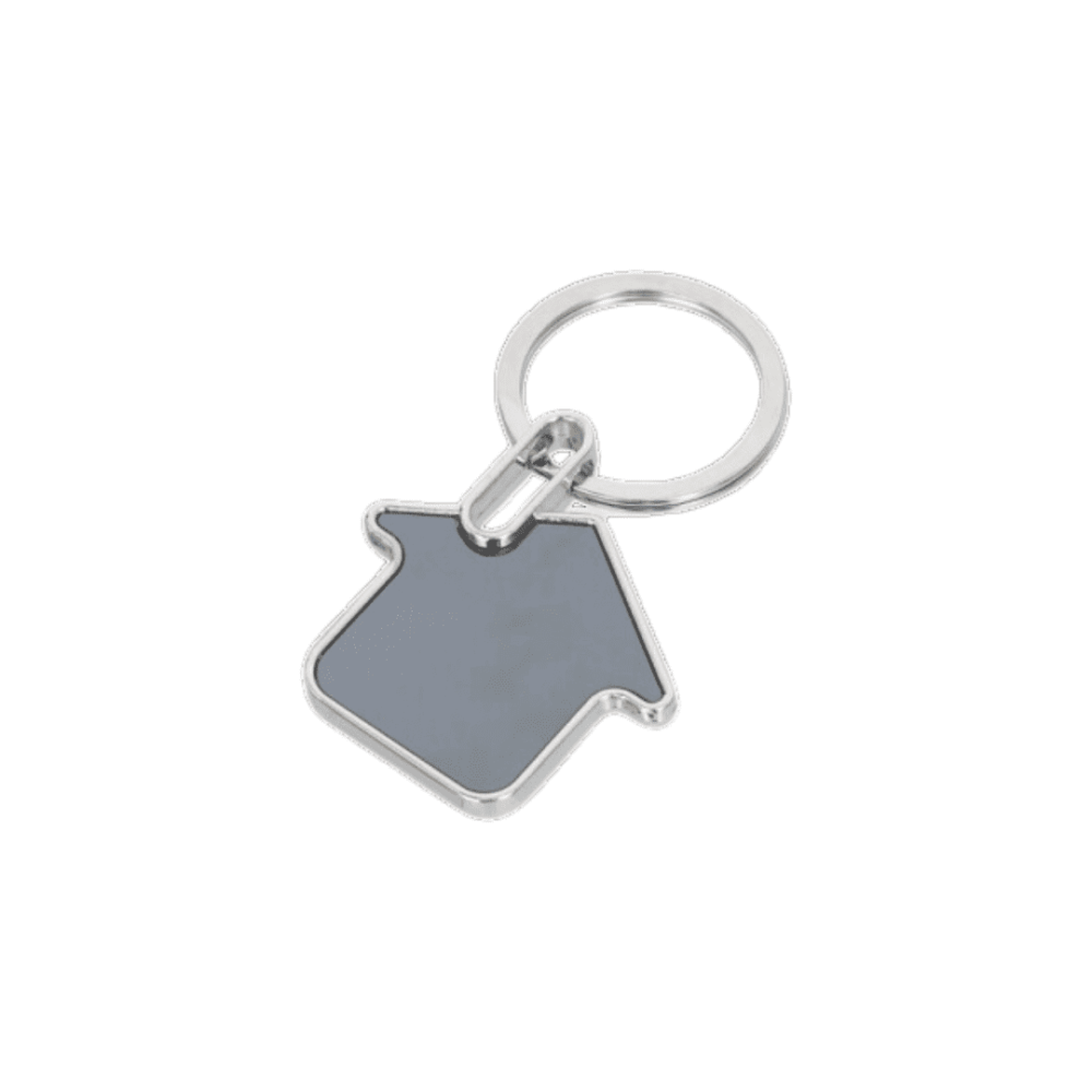 Home Shape Personalized Key Chain – Pale Grey Corporate Gift