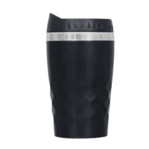 Customized 350ml Travel Mug – Sleek Black Design with Your Brand Logo