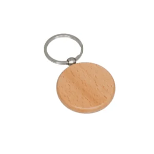 Elegant Wooden Circle Key Chain – Durable, Lightweight, and Customizable