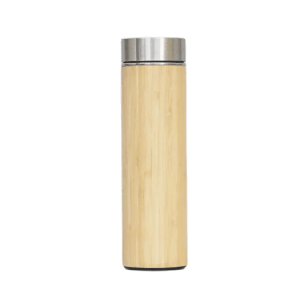 Luxury Bamboo Stainless Steel Flask – Stay Hot & Cold in Style!