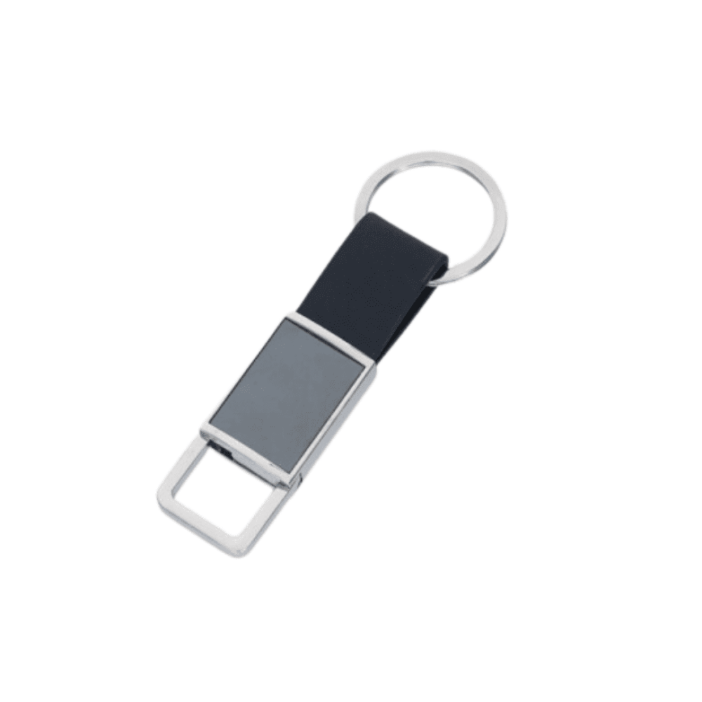 Sleek Metal Key Chain in Black – Perfect for Promotions