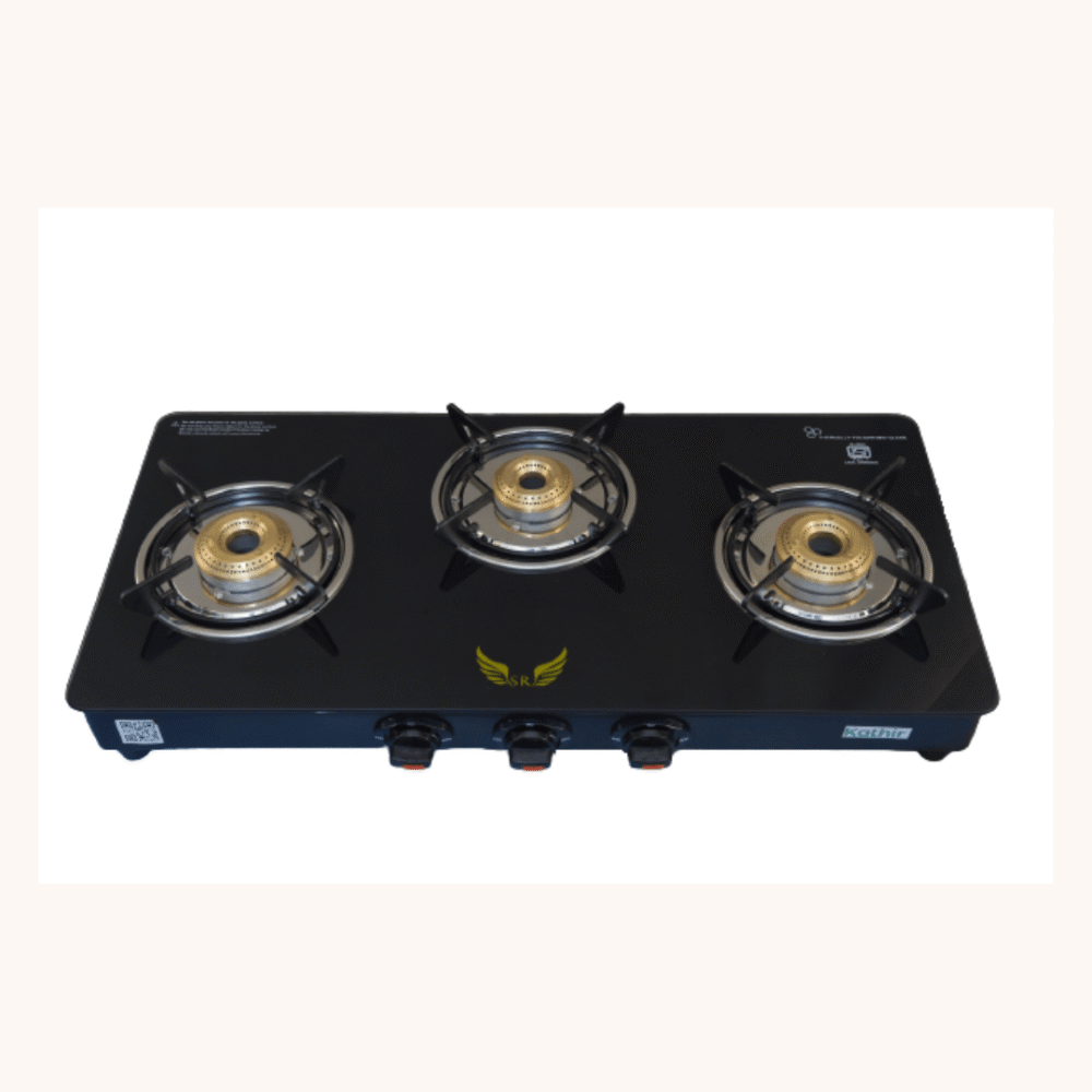 Glass Top 2 Burner LPG Stove with 2-Year Warranty