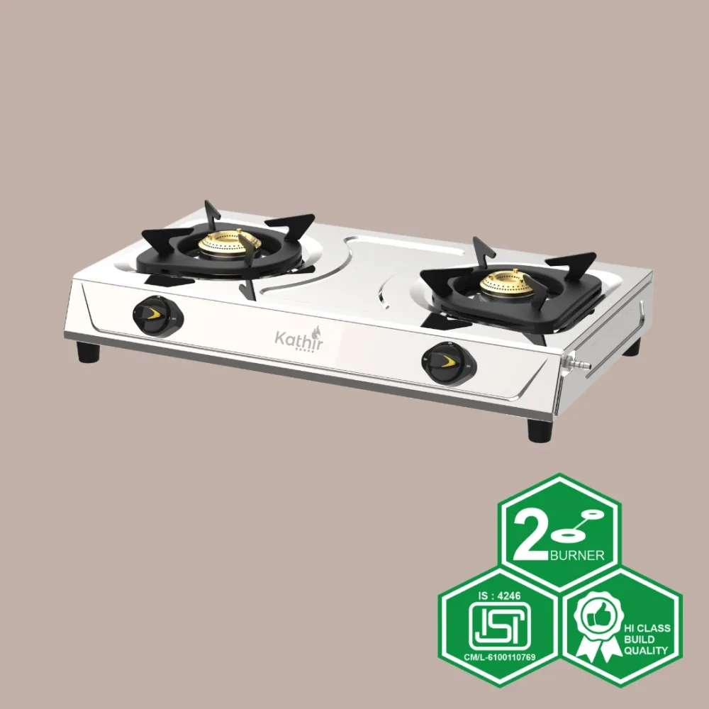 Durable 2 Burner Stainless Steel LPG Stove | High-Quality & Safe Cooking - Image 4
