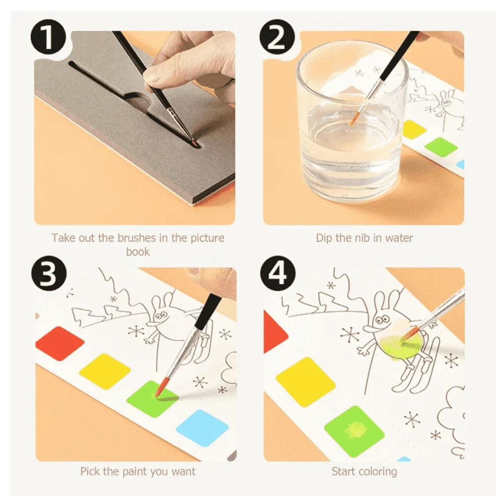 Pocket Magic Water Book – Mess-Free Coloring for Toddlers | Veeemart - Image 4