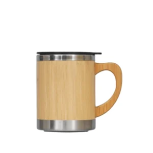 Customized 350ml Bamboo Travel Mug with Lid – Eco-Friendly and Stylish