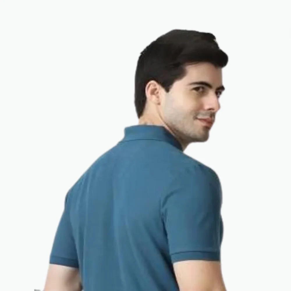 Buy Grey Blue Polo T-Shirts by M&S – Premium Quality and Comfort - Image 2