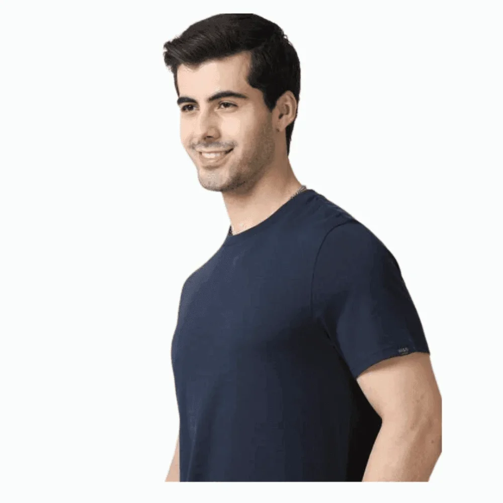 MS Polo Round Neck T-Shirt – Navy Blue | Stylish & Comfortable
