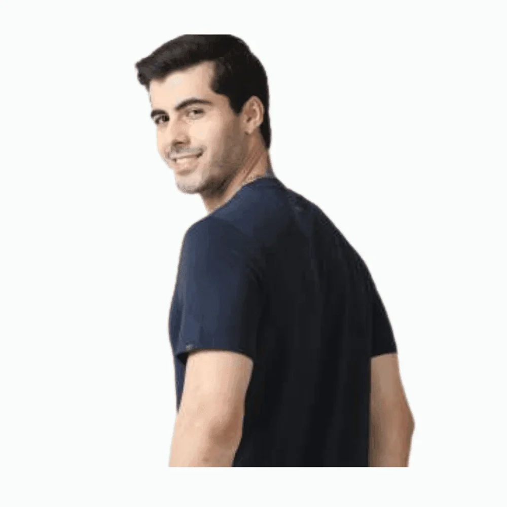 MS Polo Round Neck T-Shirt – Navy Blue | Stylish & Comfortable - Image 3