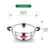 Multi Kadai Idly Maker | 10 Idlies | Stainless Steel | 2.8 L - Induction Compatible