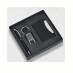 3-in-1 Black Combo Gift Set – Premium Pen, Keychain & Card Holder | Elegant Corporate Gift