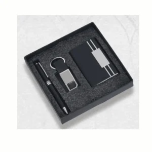 3-in-1 Premium Gift Set – Pen, Keychain & Card Holder | Corporate Gift (Black)