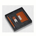3-in-1 Premium Gift Set – Pen, Keychain & Card Holder | Corporate Gift (Brown)