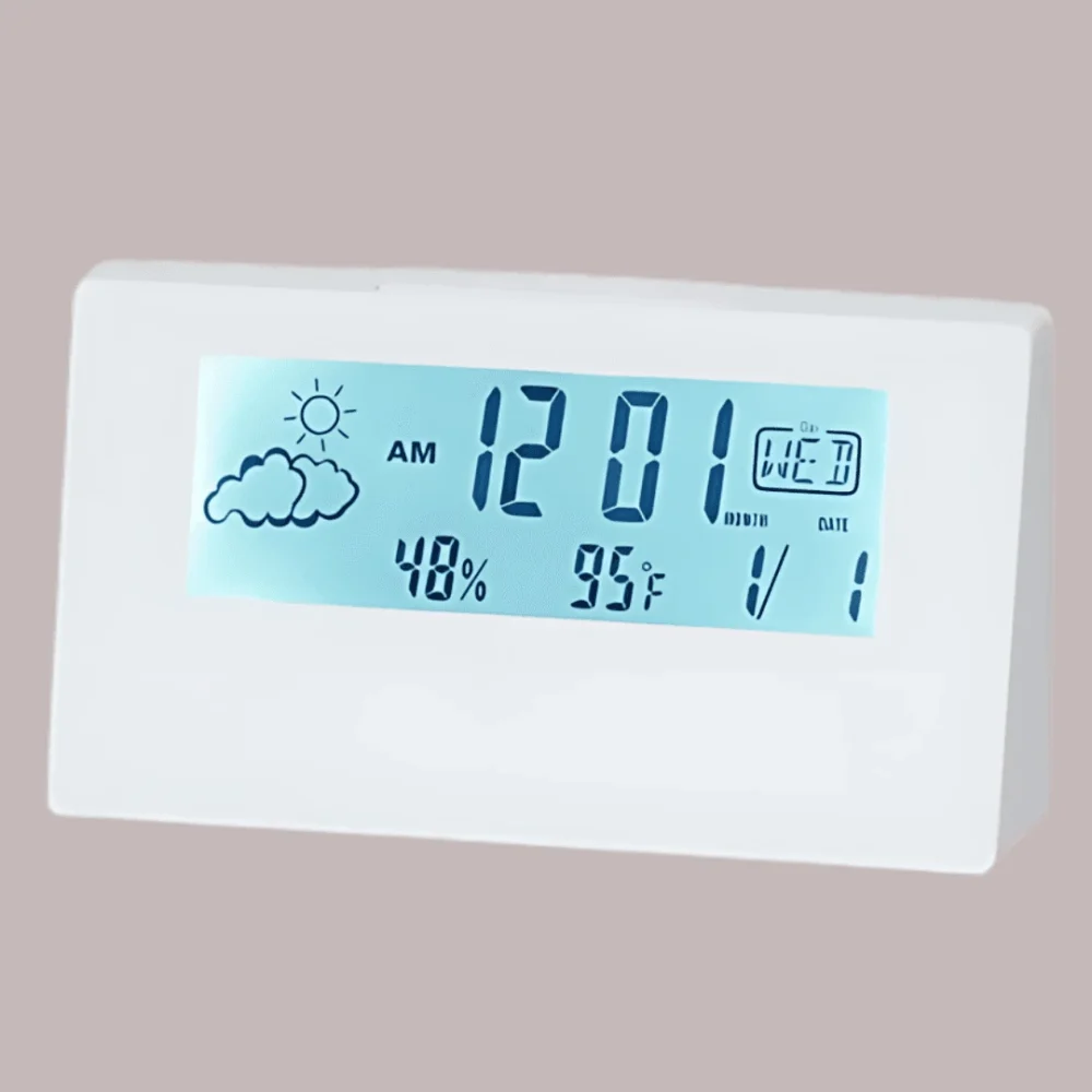 Battery-Operated Digital Desk Clock – Lightweight & Stylish Alarm Clock