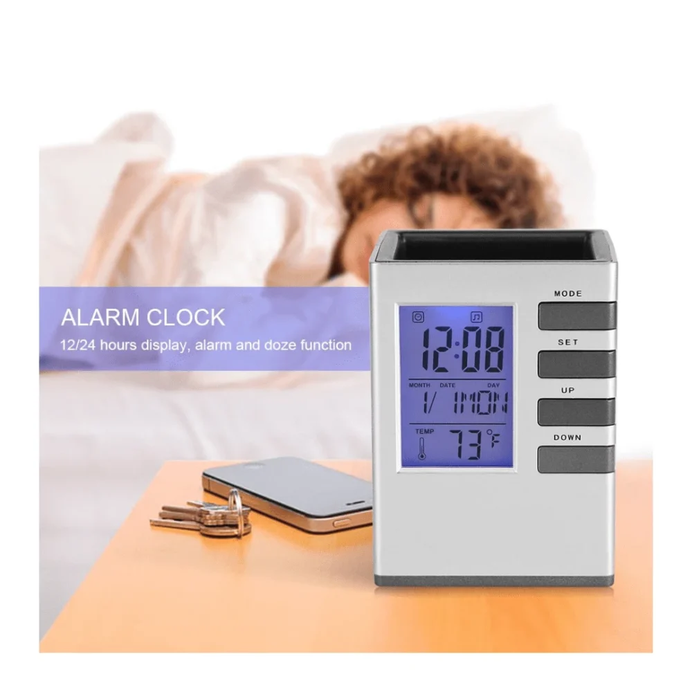 Multifunctional LCD Alarm Clock – Smart Timekeeping for Home & Office - Image 2