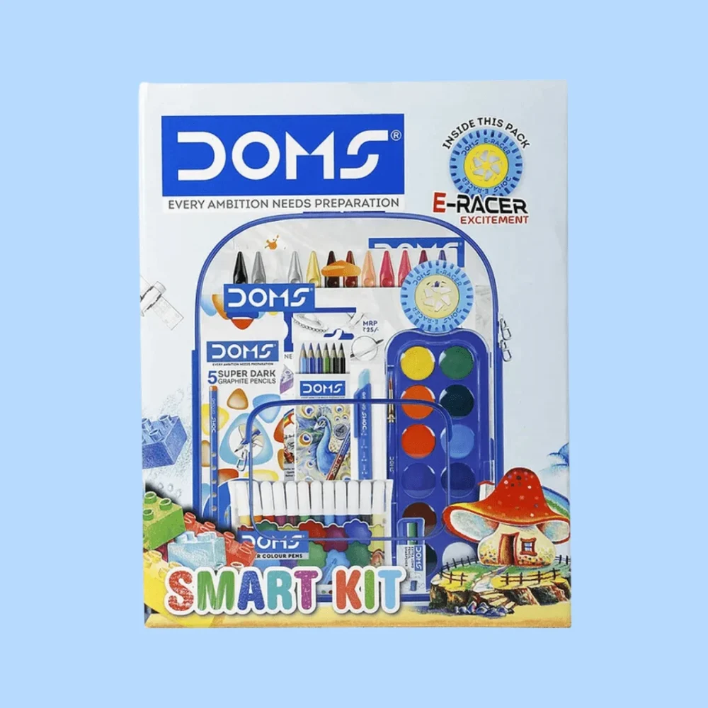 DOMS Smart Kit – Complete Stationery Set with Zipper Bag | Veeemart