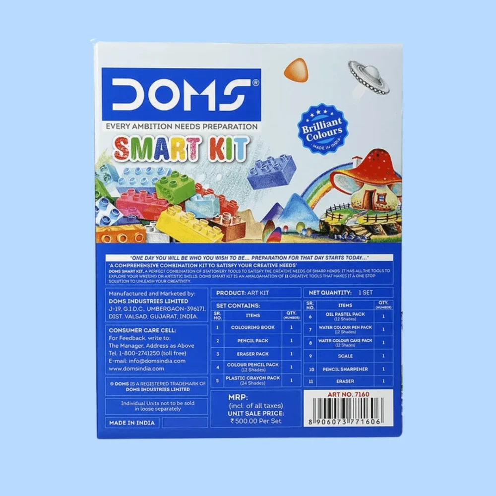 DOMS Smart Kit – Complete Stationery Set with Zipper Bag | Veeemart - Image 3