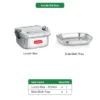 Square Lunch Box | Stainless Steel | Small