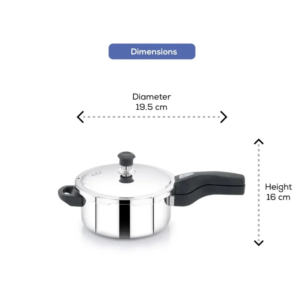 Triply Pressure Cooker 3L | Outer Lid | Stainless Steel | Induction Compatible | ISI Certified - Image 6
