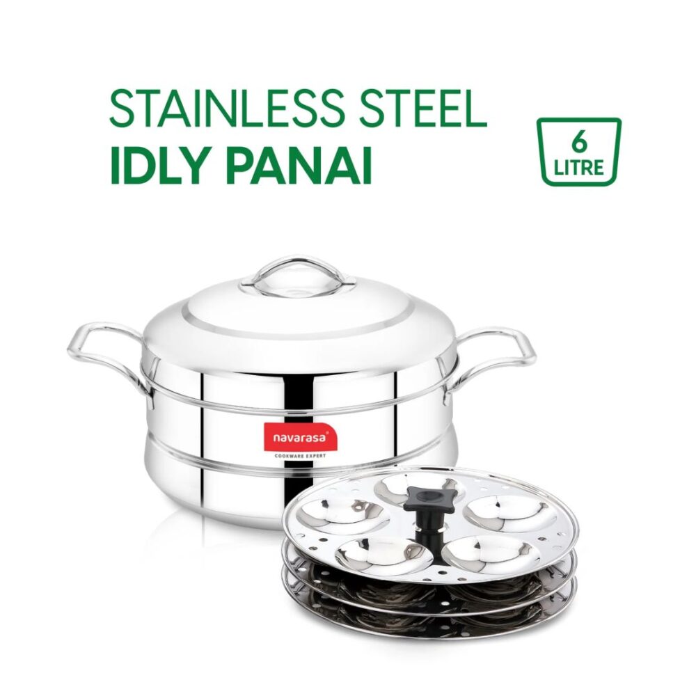 Traditional Idly Panai – Makes 15 Idlies | Induction Compatible | Durable & Easy to Use - Image 2