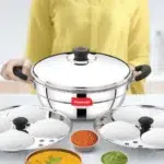 Multi Kadai Idly Maker – 8 Idlies | Stainless Steel | 2.4L | Induction Compatible