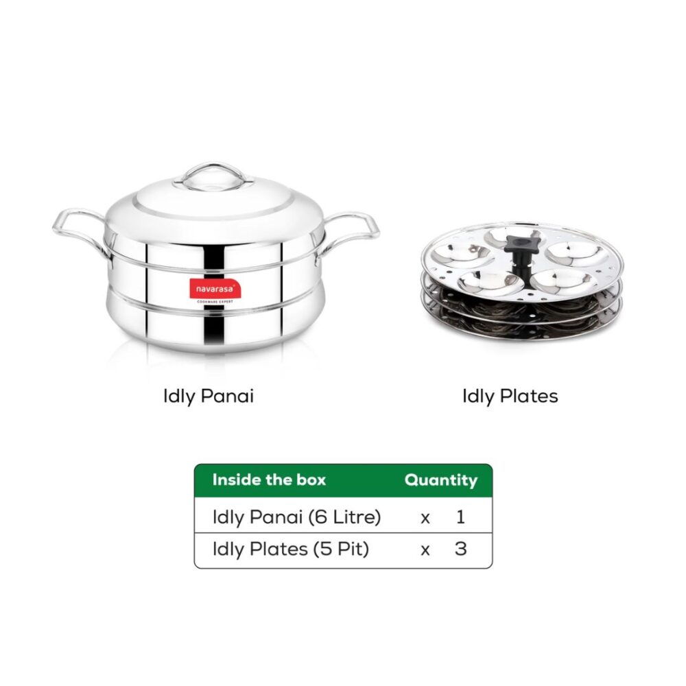Traditional Idly Panai – Makes 15 Idlies | Induction Compatible | Durable & Easy to Use - Image 5