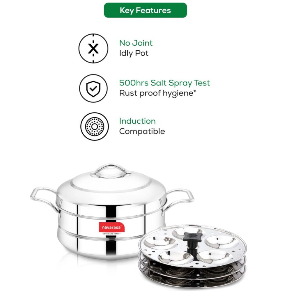Traditional Idly Panai – Makes 15 Idlies | Induction Compatible | Durable & Easy to Use - Image 6